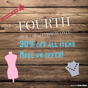 One day sale on my closet! Accepting 30% off